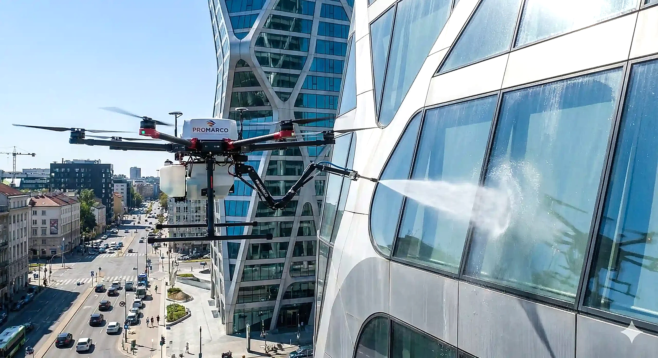 Limpieza en altura con dron